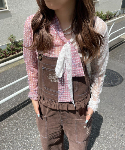 HELLO.SANFRANCISCO Lace bow tie tee - Image 19