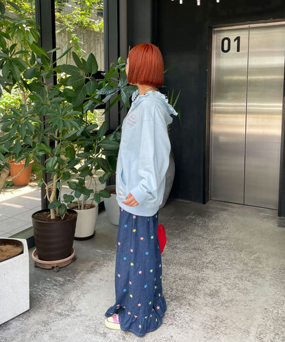 HELLO.SANFRANCISCO 橫紋Ruffle邊Double Zip Hoodie - Image 20
