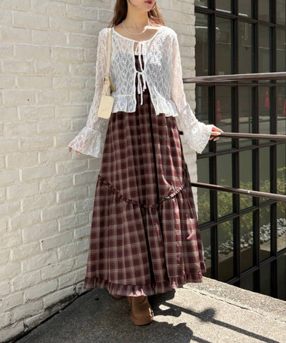 w closet 多層格紋吊帶ops - Image 4