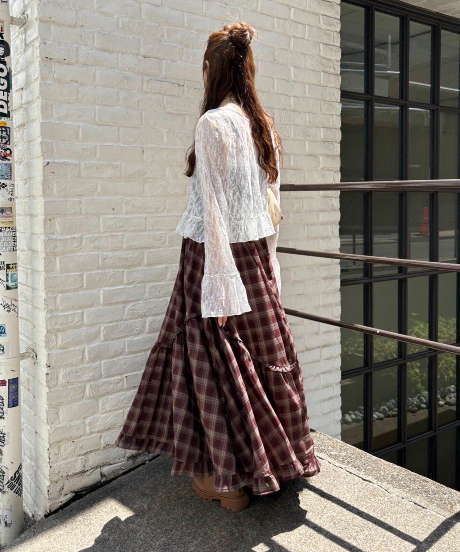w closet 多層格紋吊帶ops - Image 7
