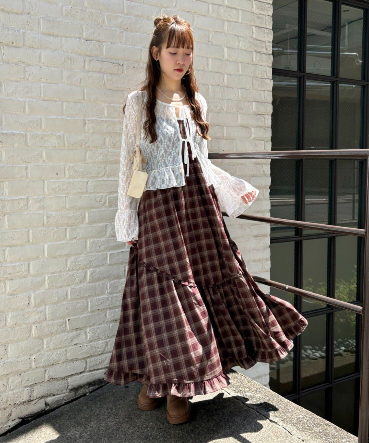 w closet 多層格紋吊帶ops - Image 8