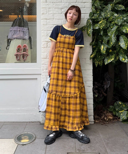 w closet 多層格紋吊帶ops - Image 3