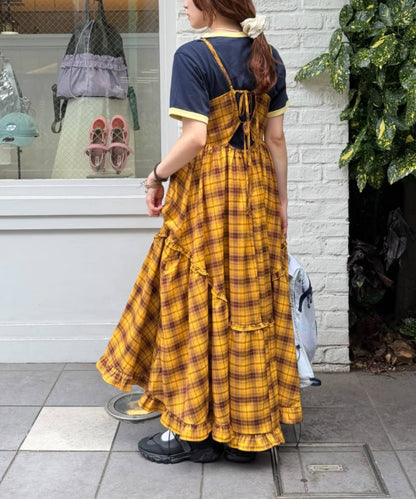 w closet 多層格紋吊帶ops - Image 15