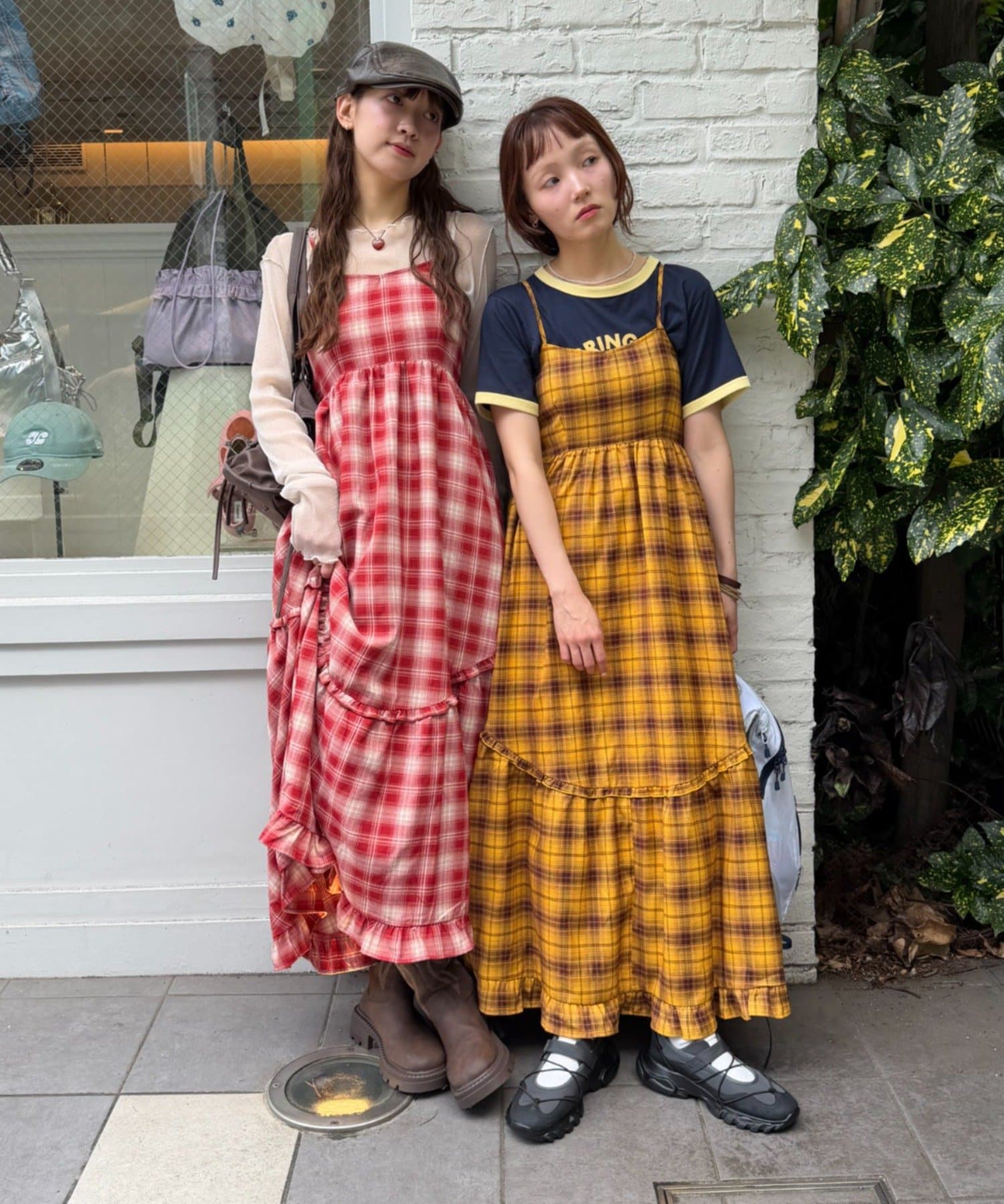 w closet 多層格紋吊帶ops - Image 16