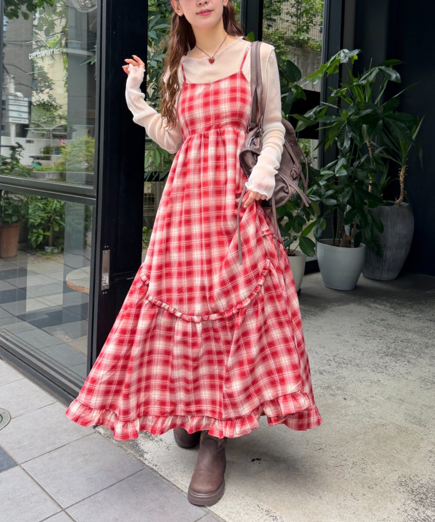 w closet 多層格紋吊帶ops - Image 18