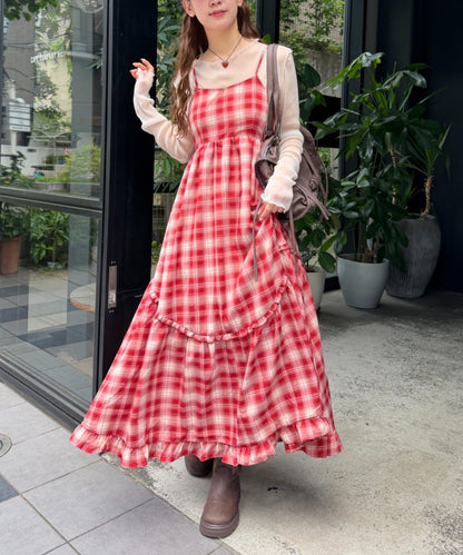 w closet 多層格紋吊帶ops - Image 18