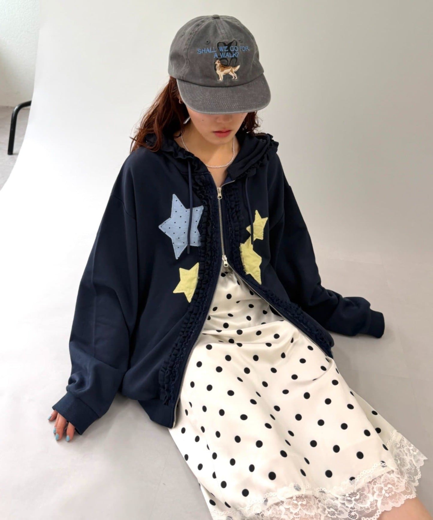 w closet Star pattern patchwork hoodie - Image 5