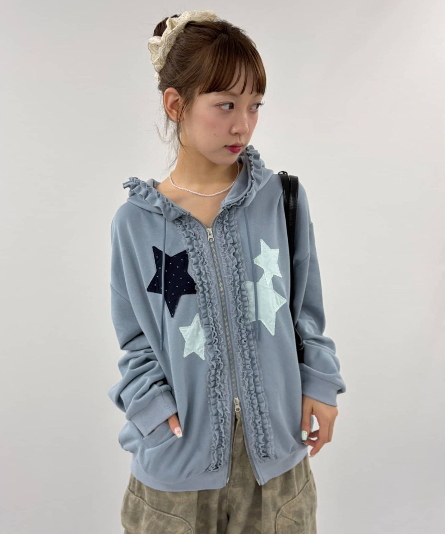 w closet Star pattern patchwork hoodie - Image 10