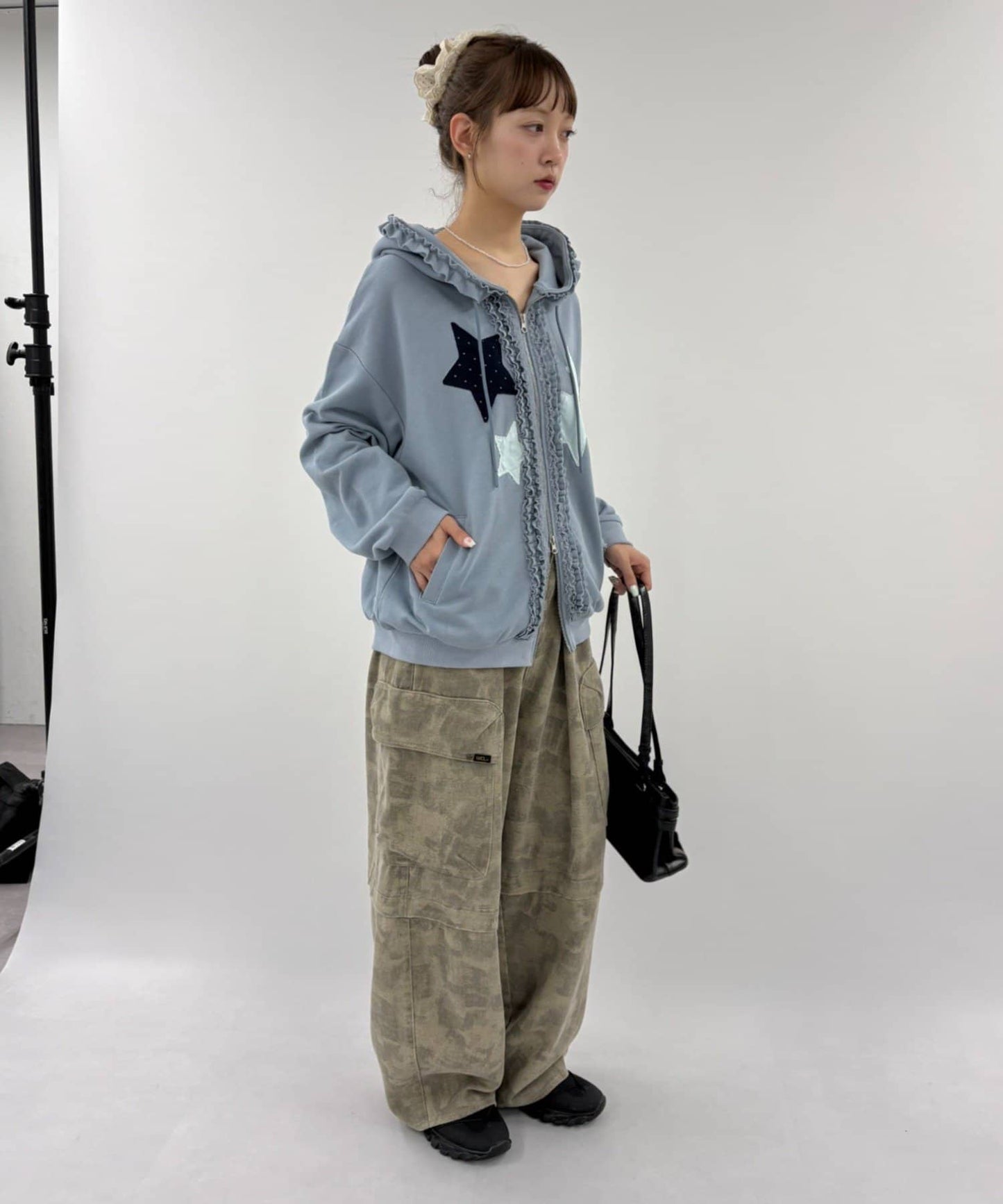 w closet Star pattern patchwork hoodie - Image 15