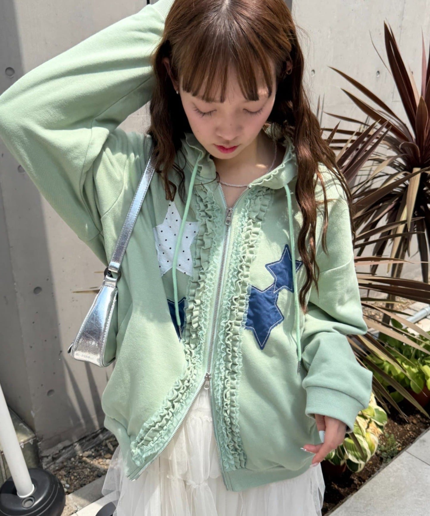 w closet Star pattern patchwork hoodie - Image 4