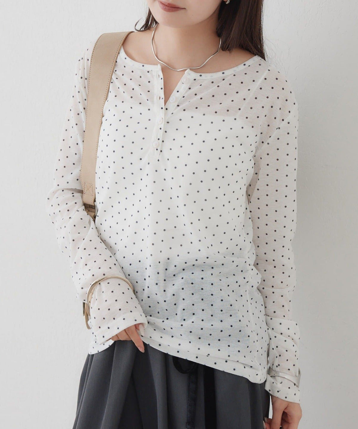 mystic henley sheer top - Image 3