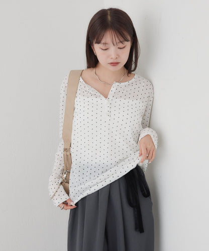 mystic henley sheer top - Image 16