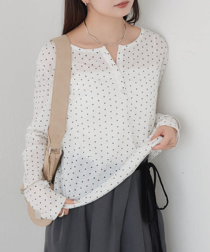 mystic henley sheer top - Image 8