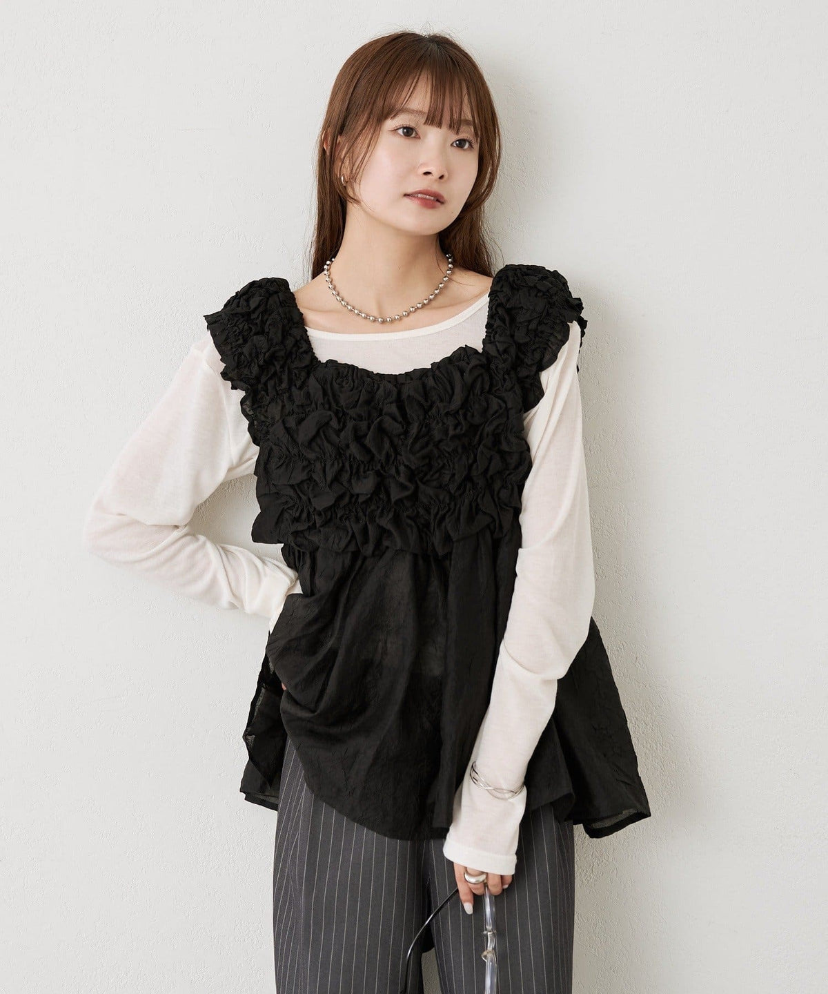 mystic henley sheer top - Image 29