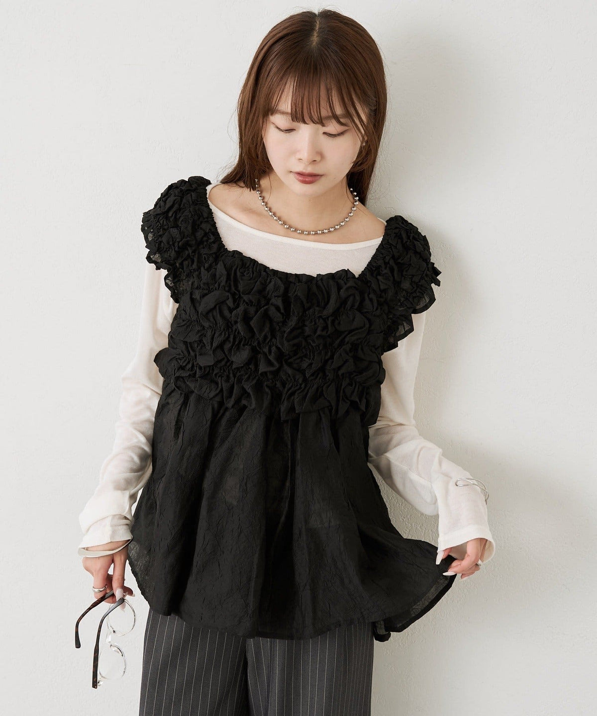 mystic henley sheer top - Image 30