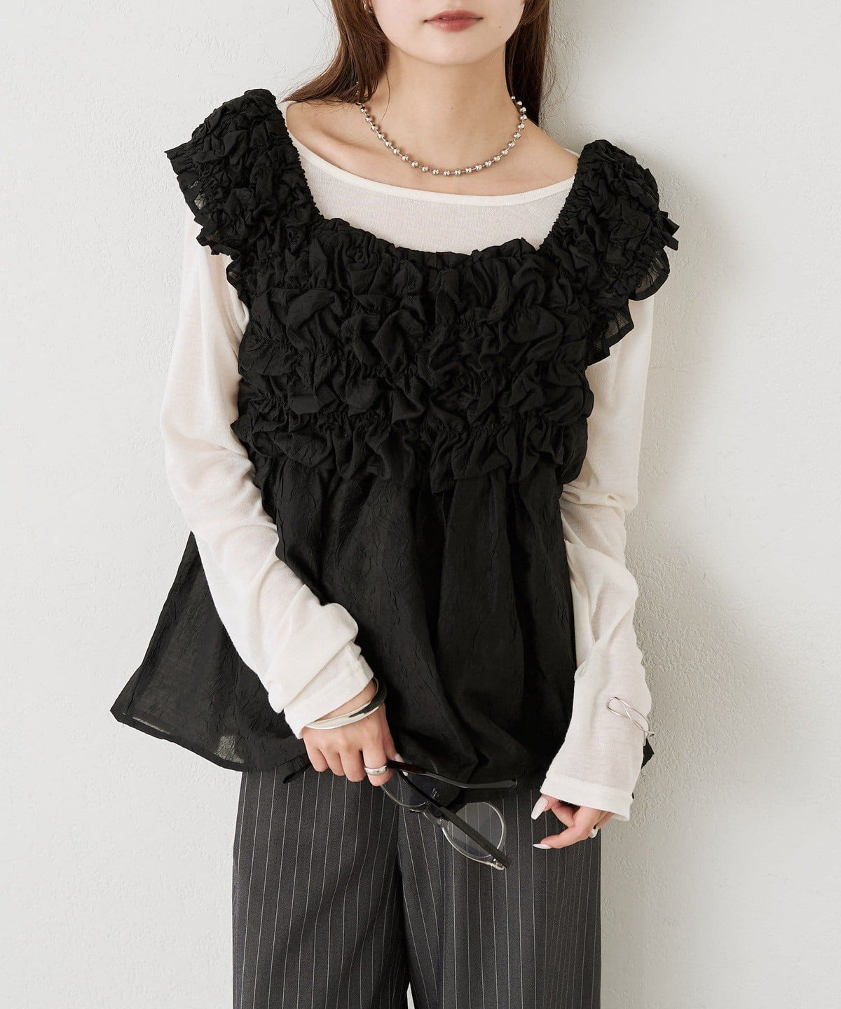 mystic henley sheer top - Image 32