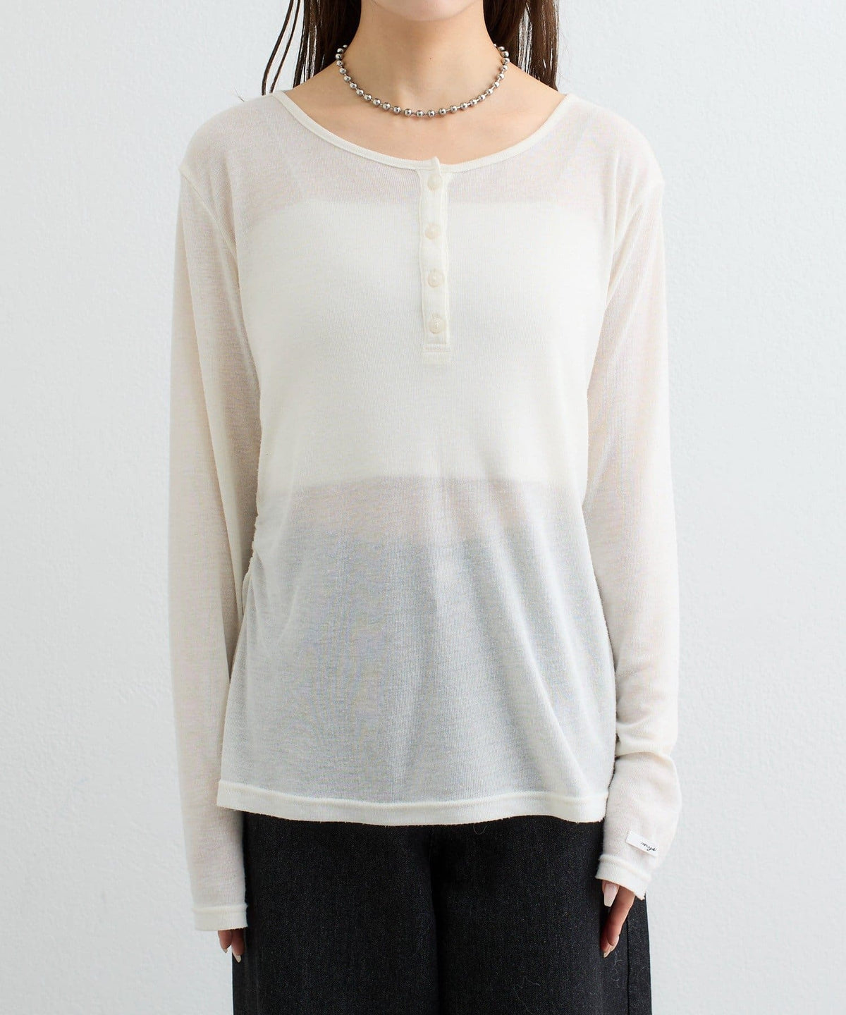 mystic henley sheer top - Image 33