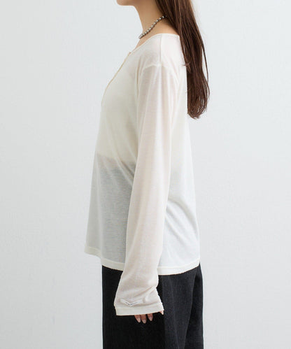 mystic henley sheer top - Image 34