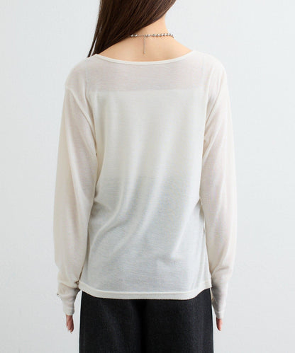 mystic henley sheer top - Image 35