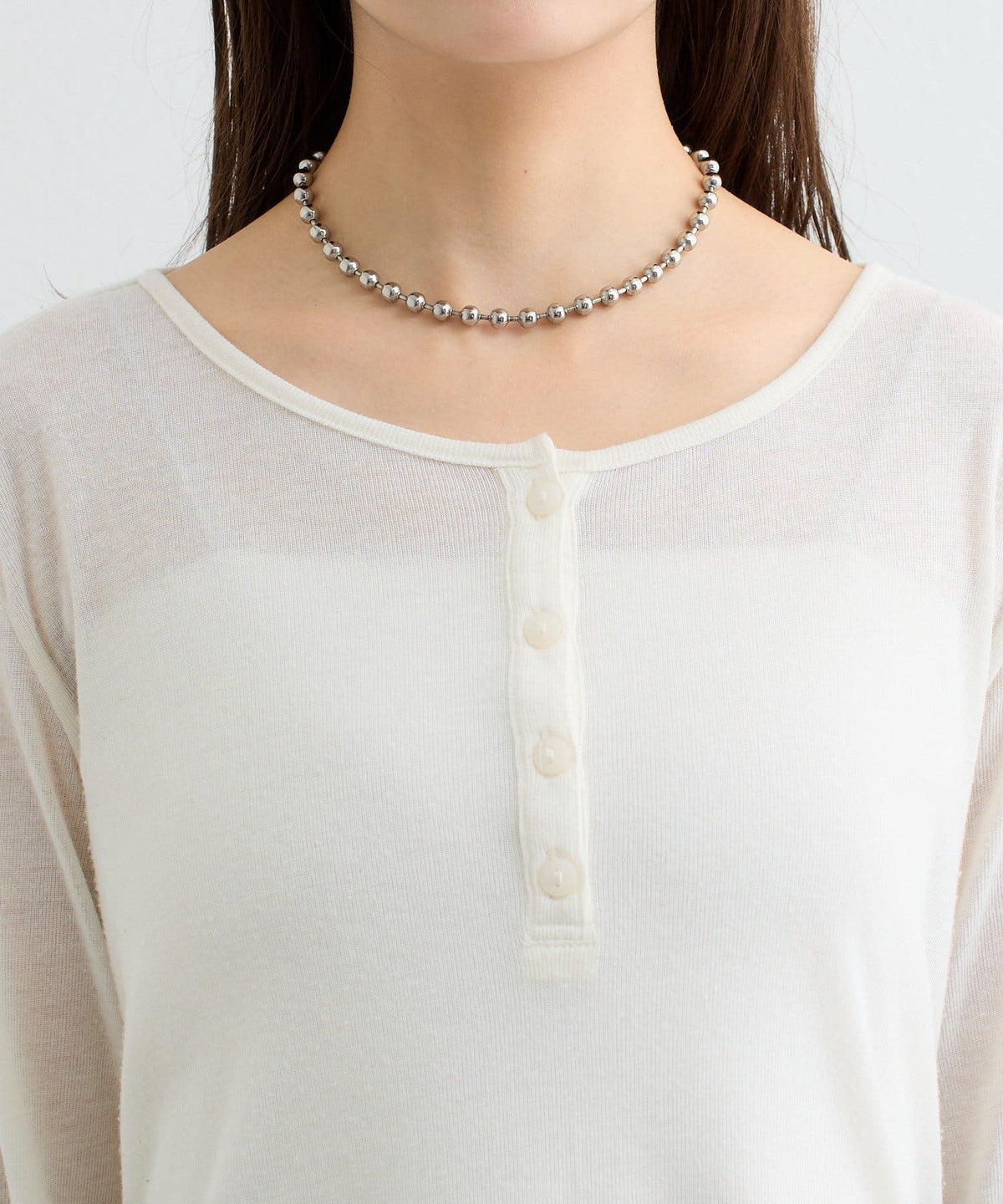 mystic henley sheer top - Image 36