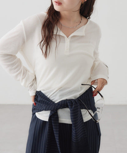 mystic henley sheer top - Image 20