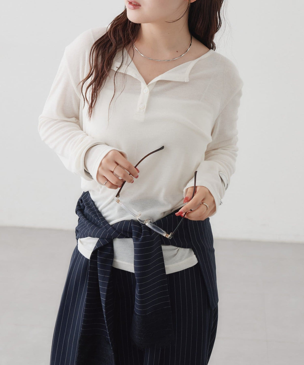 mystic henley sheer top - Image 21