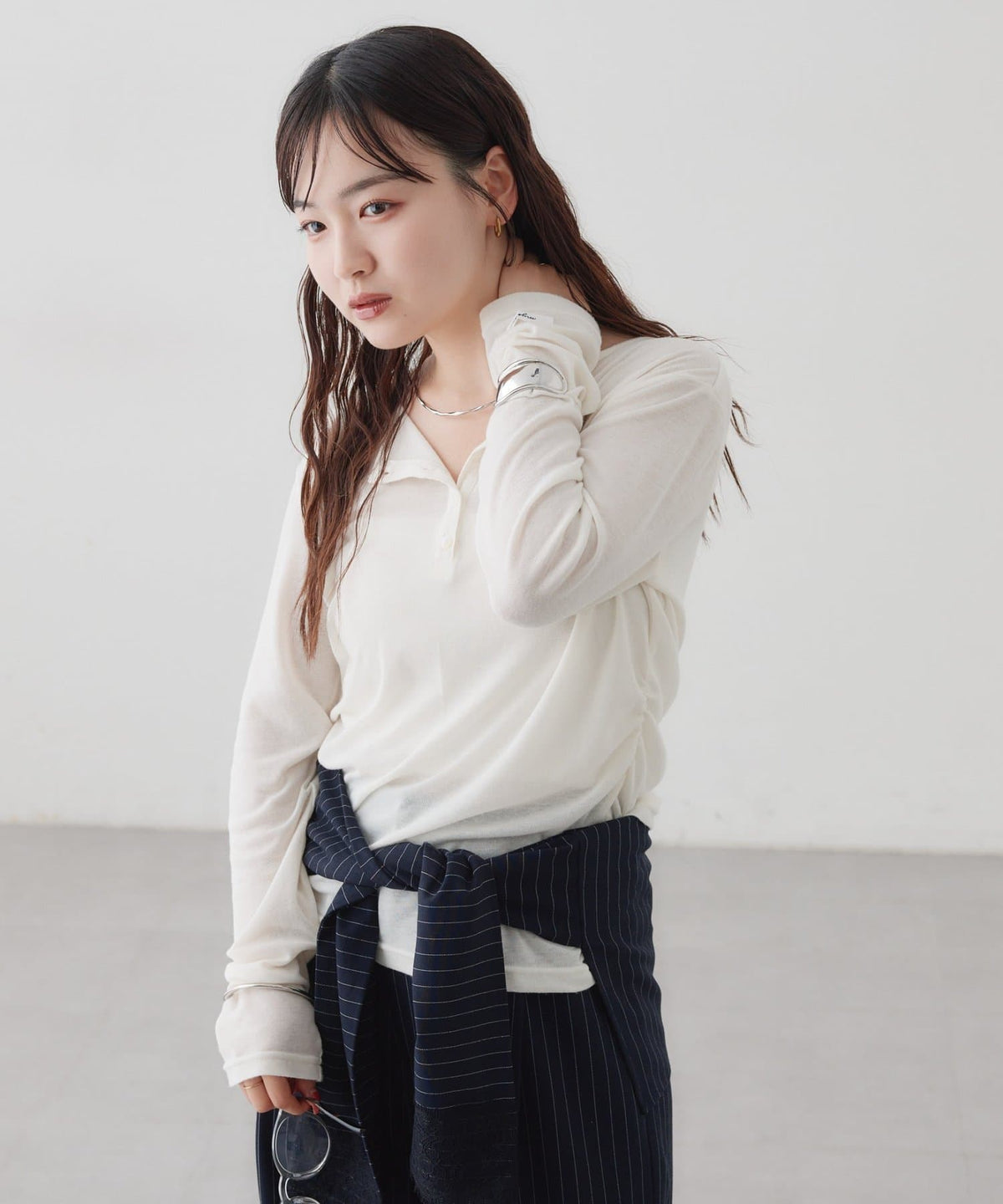 mystic henley sheer top - Image 22