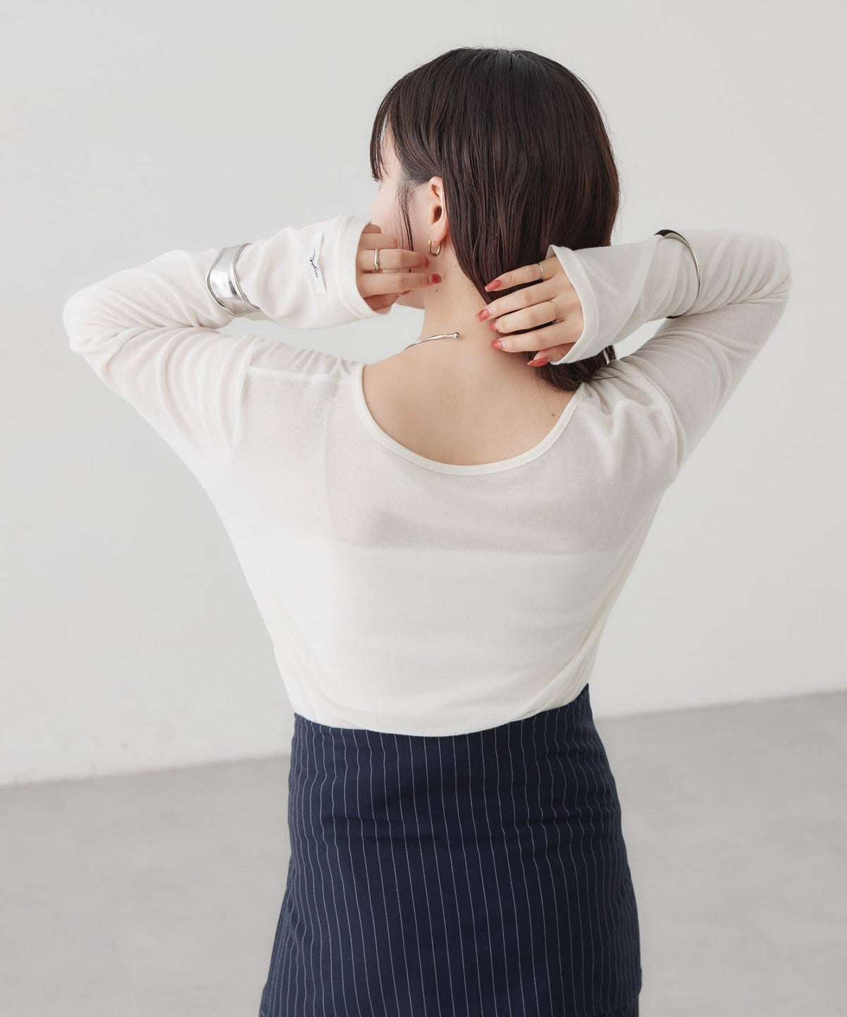 mystic henley sheer top - Image 25