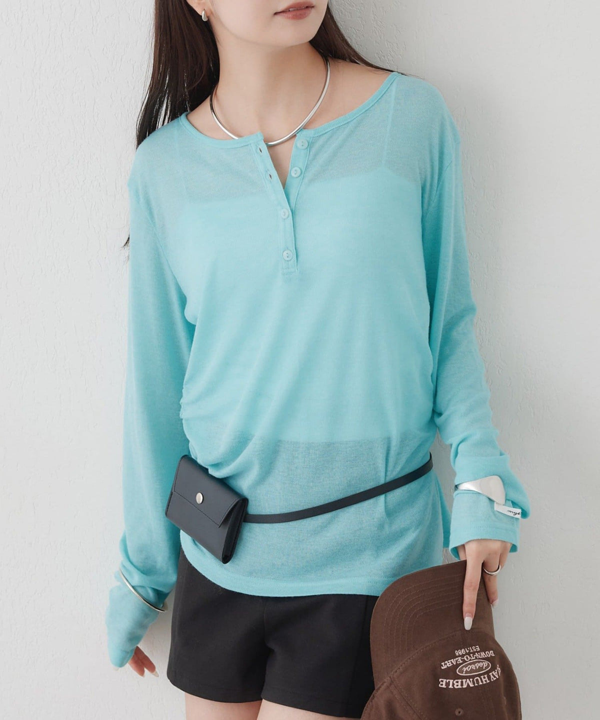 mystic henley sheer top - Image 7