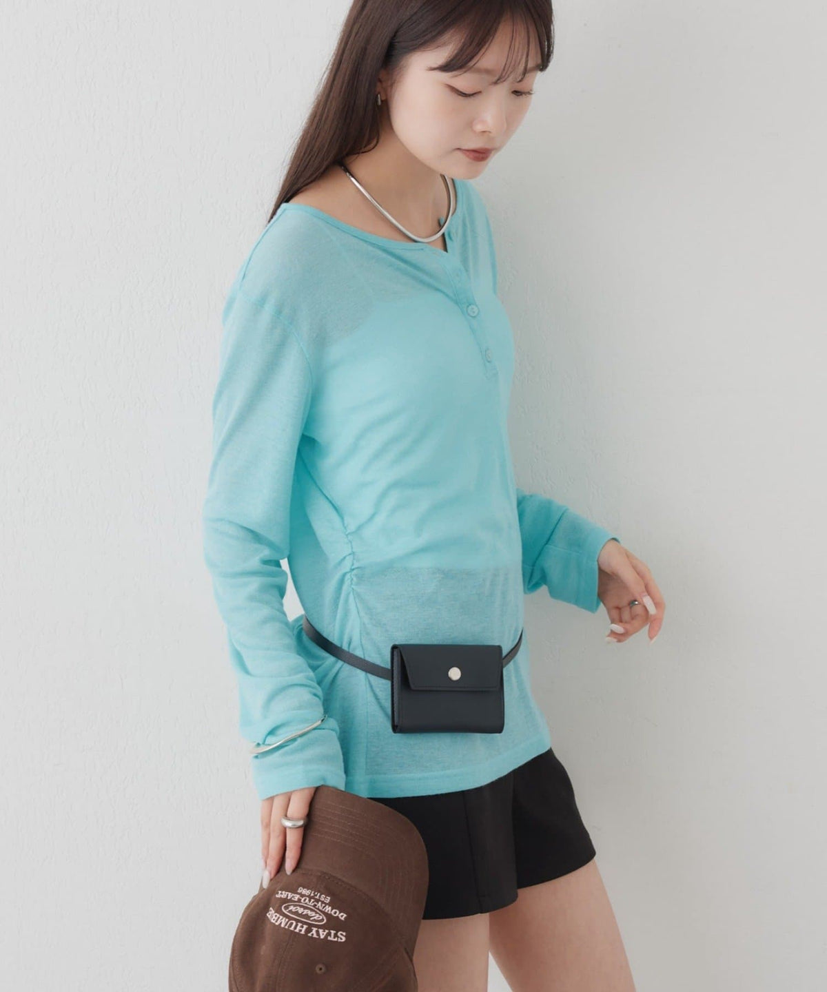 mystic henley sheer top - Image 42
