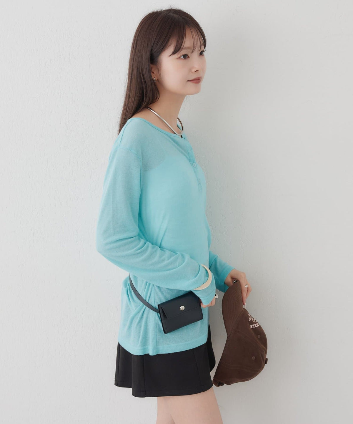 mystic henley sheer top - Image 47