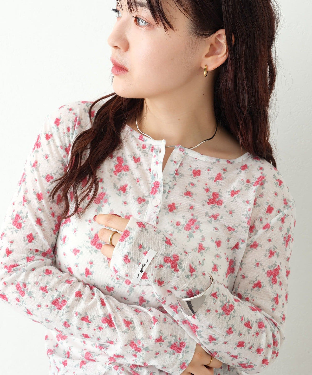 mystic henley sheer top - Image 69