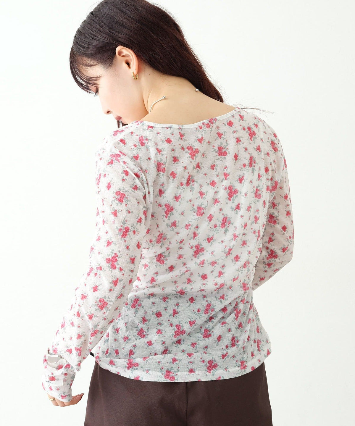 mystic henley sheer top - Image 71