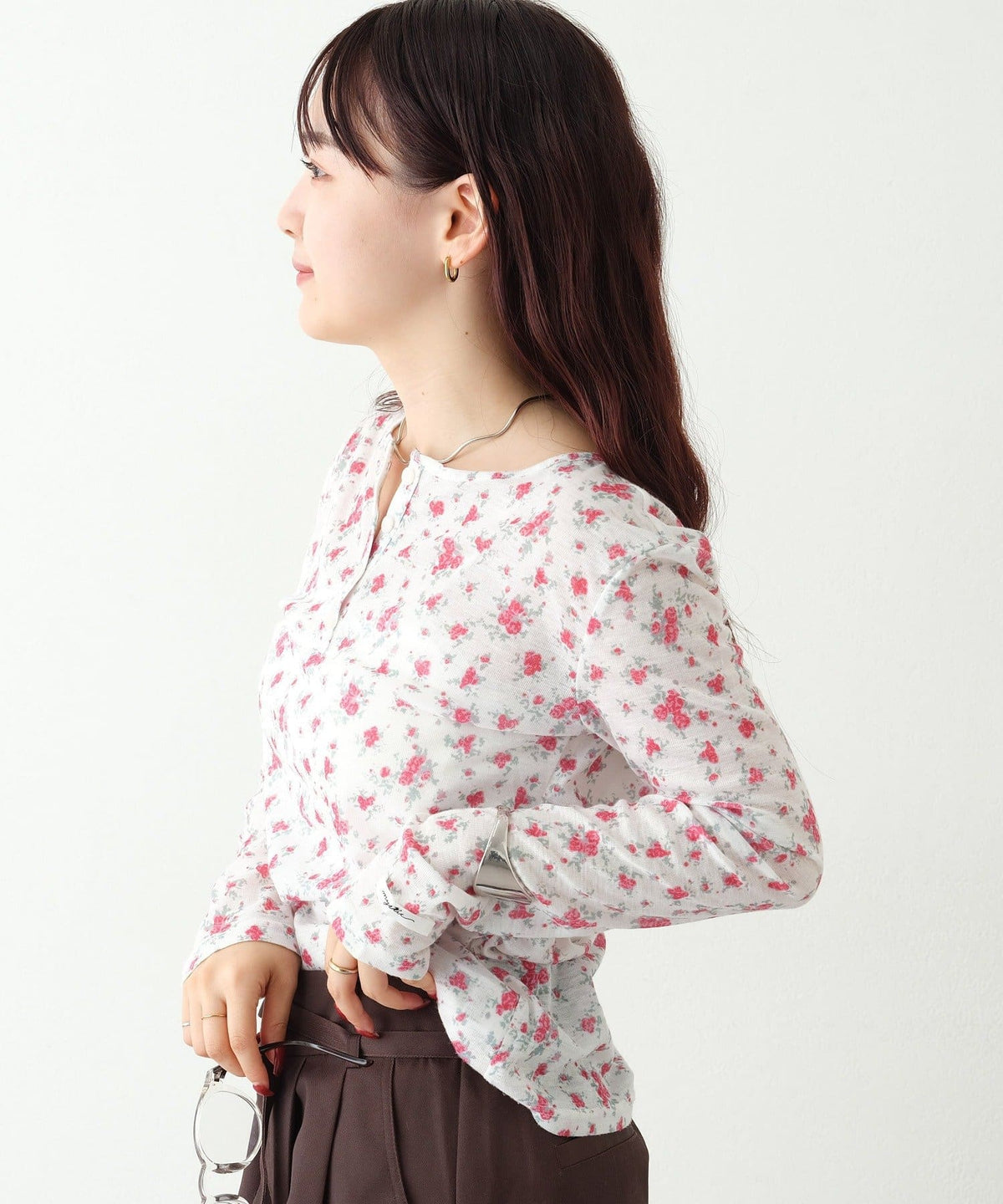mystic henley sheer top - Image 62