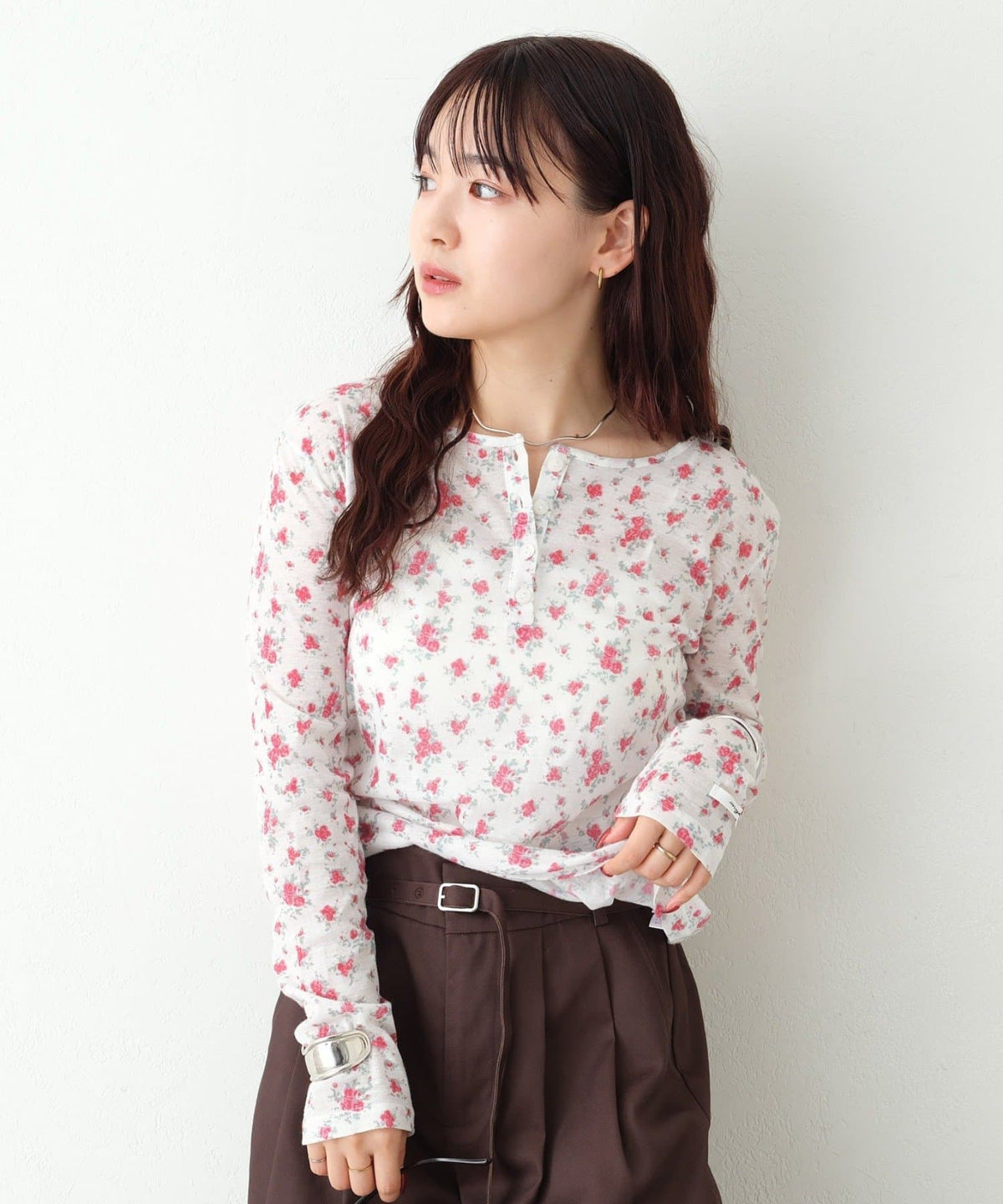 mystic henley sheer top - Image 66