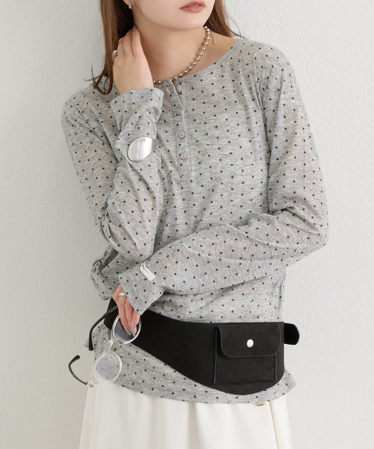 mystic henley sheer top - Image 6