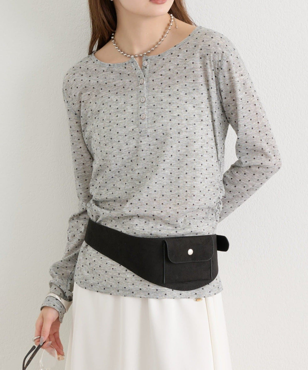 mystic henley sheer top - Image 91