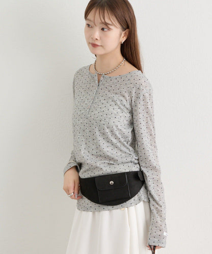 mystic henley sheer top - Image 92