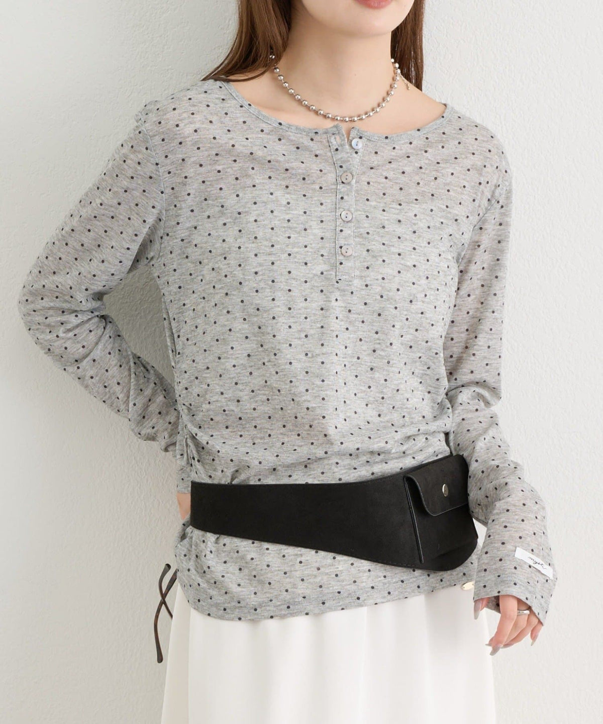 mystic henley sheer top - Image 83