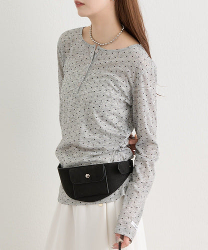 mystic henley sheer top - Image 84