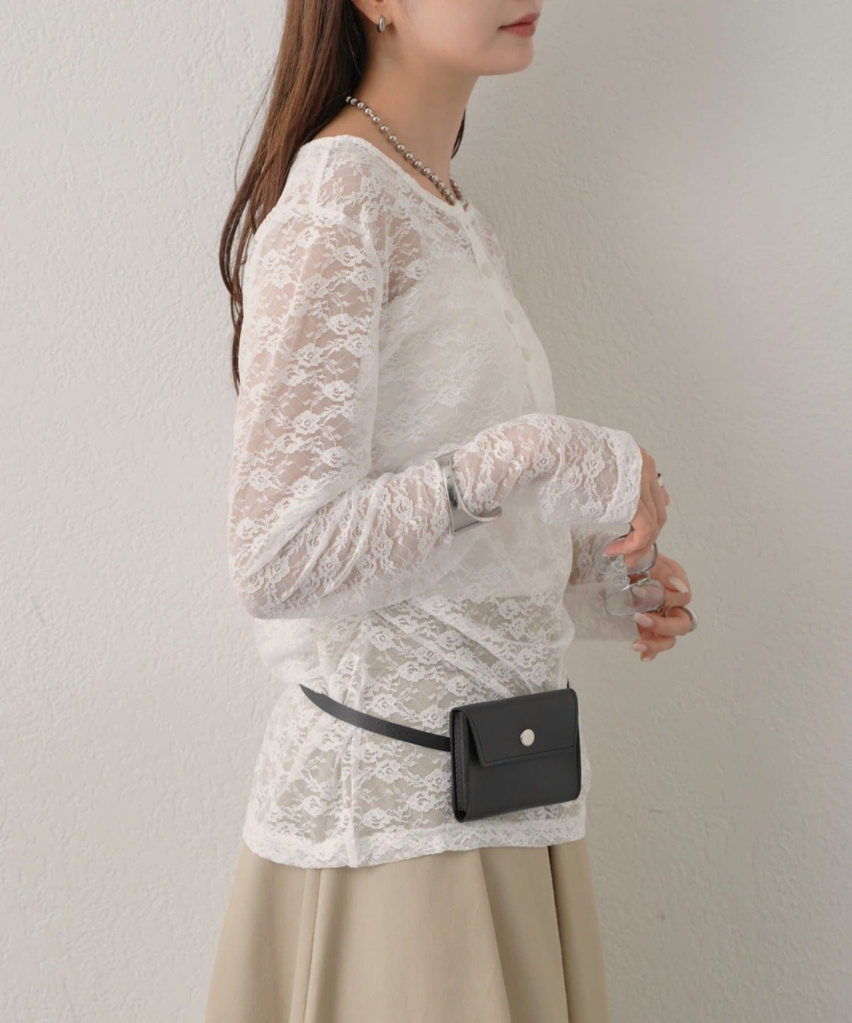 mystic henley sheer top - Image 99