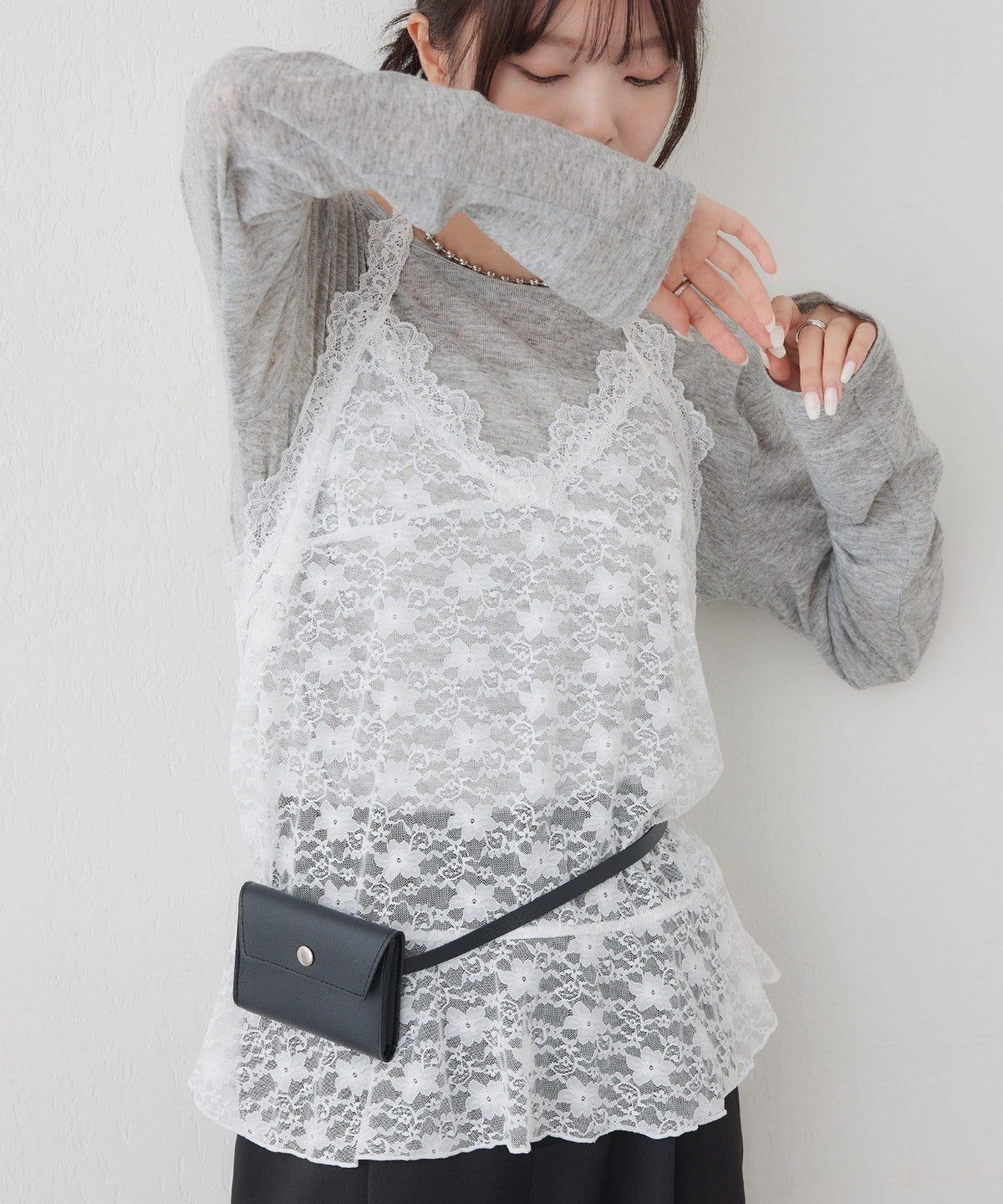 [內搭Good！！] mystic Lace peplum halter camisole - Image 1