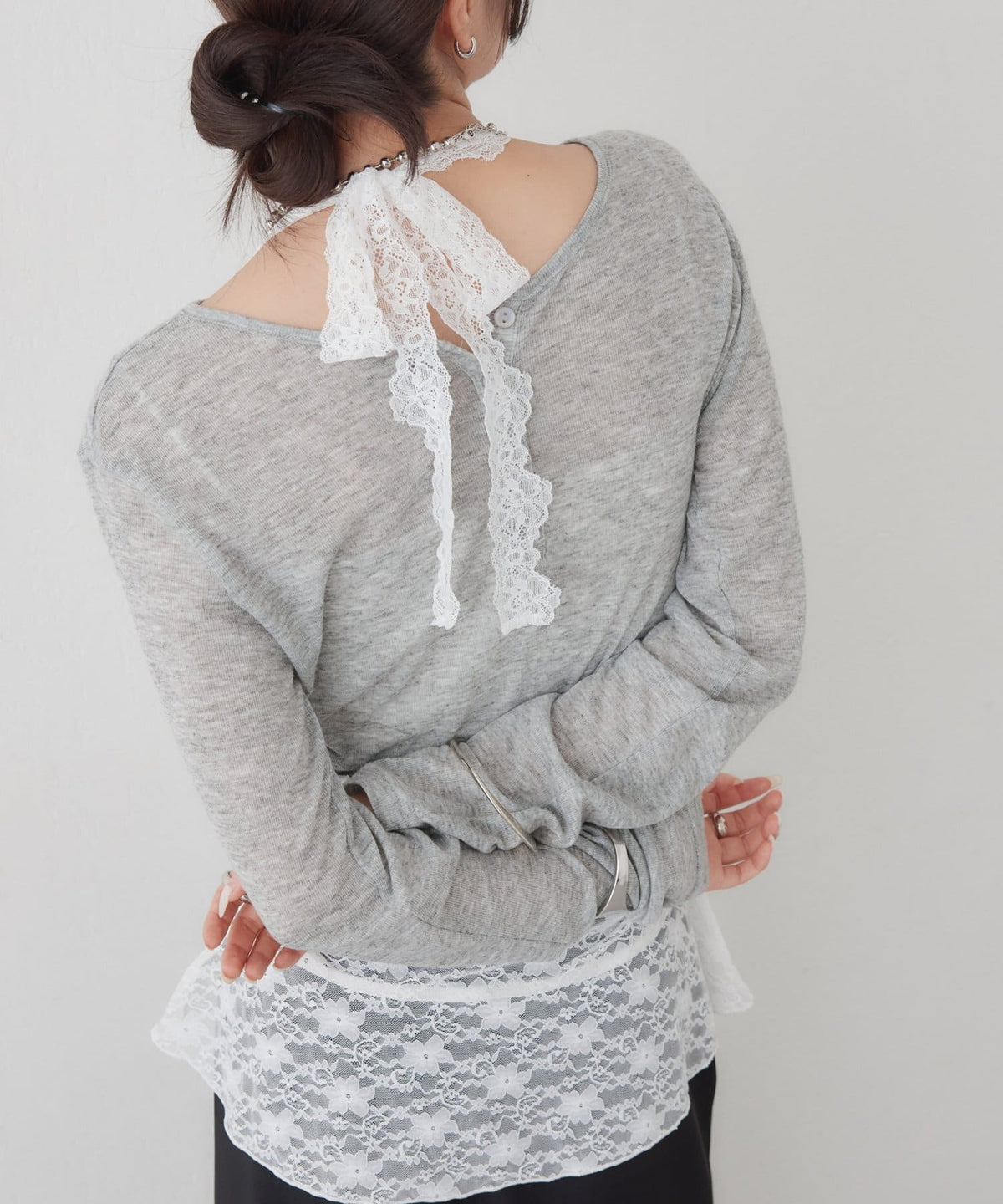 [內搭Good！！] mystic Lace peplum halter camisole - Image 12