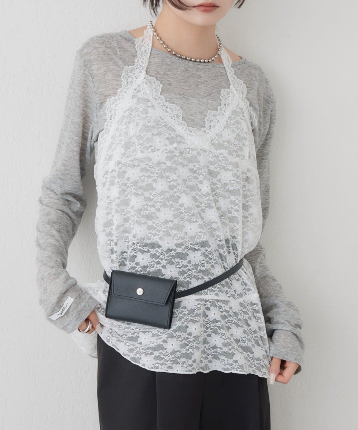 [內搭Good！！] mystic Lace peplum halter camisole - Image 5
