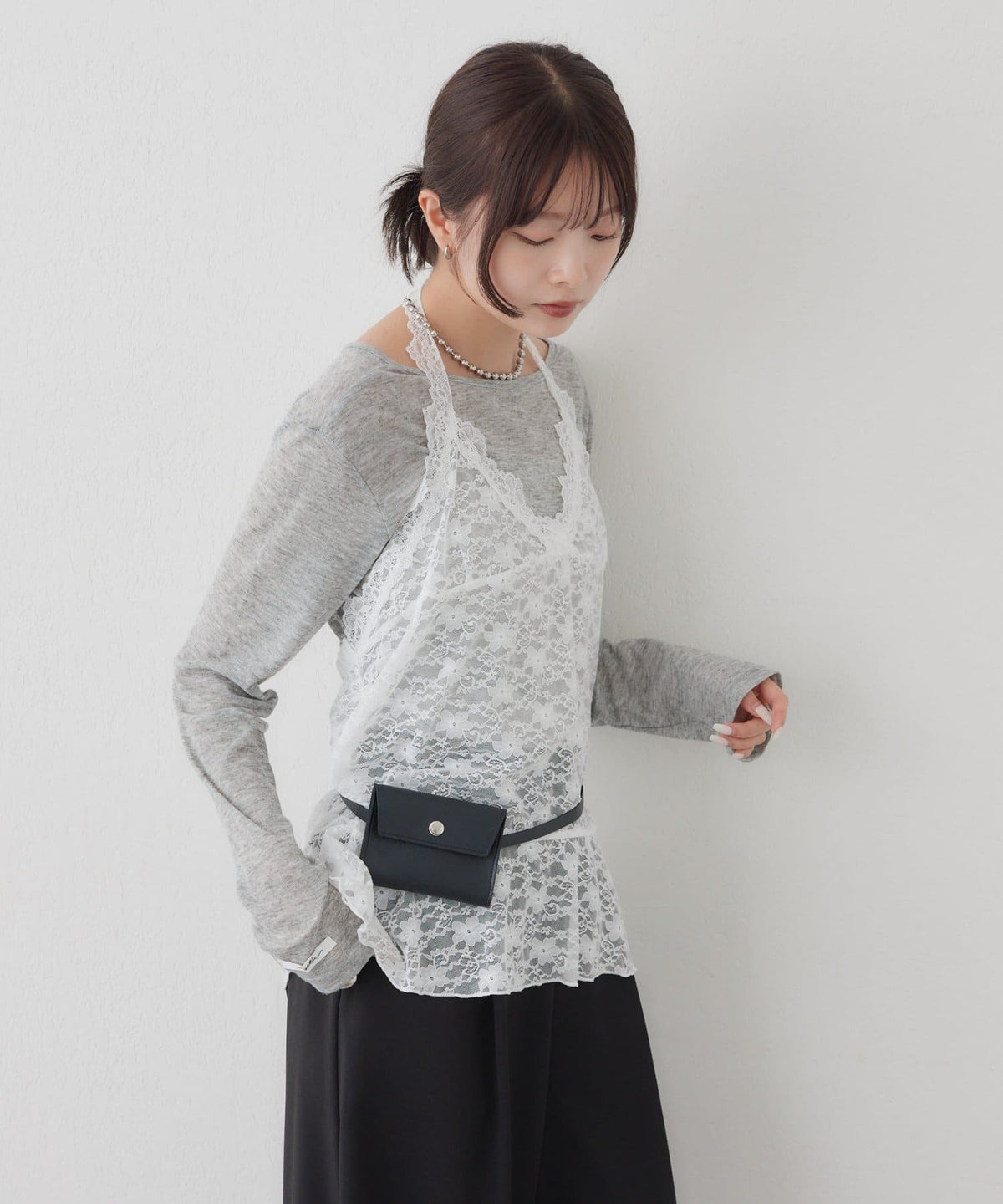 [內搭Good！！] mystic Lace peplum halter camisole - Image 8