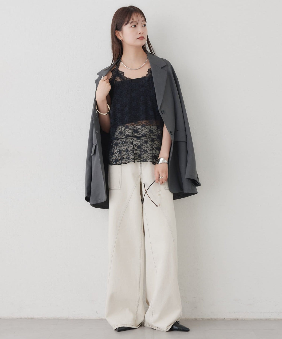 [內搭Good！！] mystic Lace peplum halter camisole - Image 16