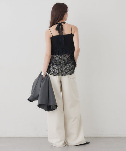 [內搭Good！！] mystic Lace peplum halter camisole - Image 17