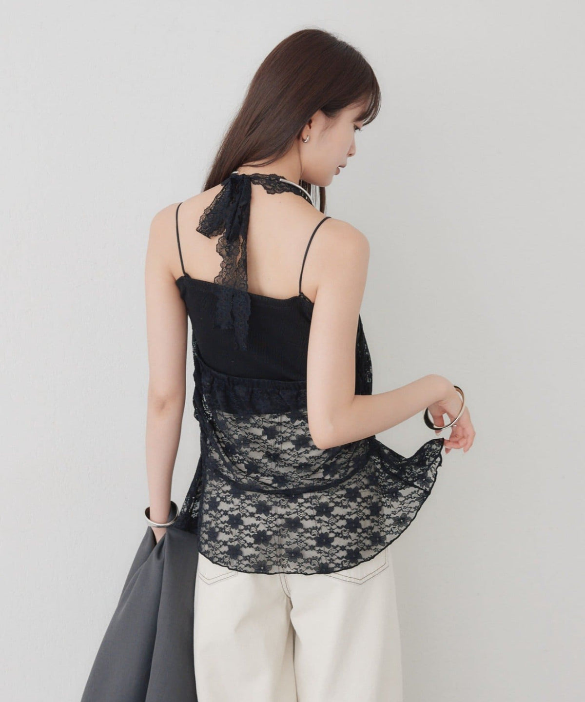 [內搭Good！！] mystic Lace peplum halter camisole - Image 19