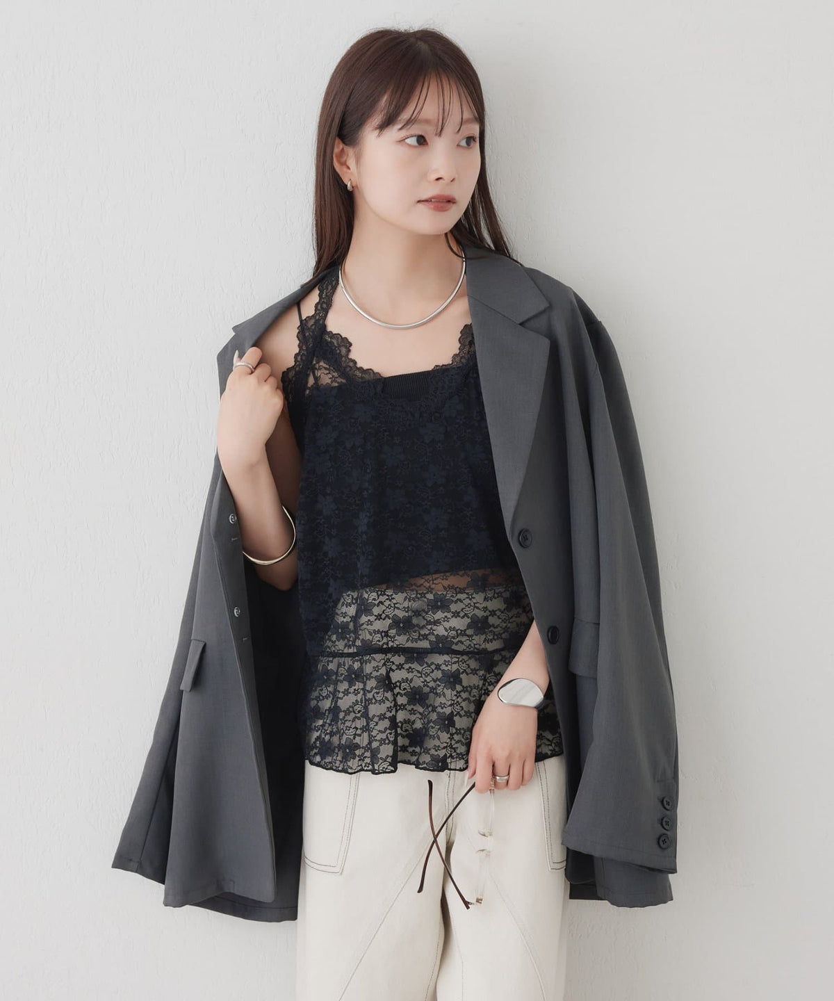[內搭Good！！] mystic Lace peplum halter camisole - Image 20