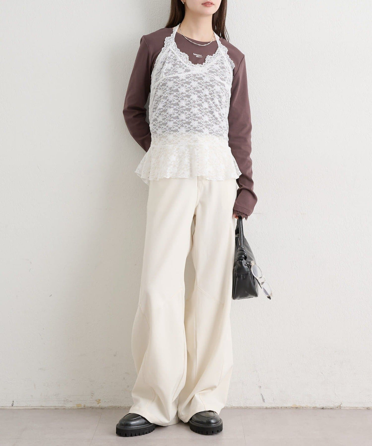 [內搭Good！！] mystic Lace peplum halter camisole - Image 31